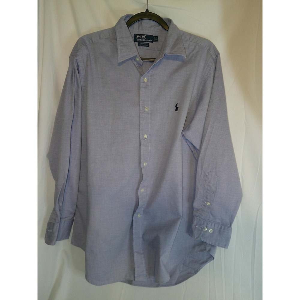 Polo Ralph Lauren Andrew Classic Light Blue Cotton Button-Down Shirt 16.5 32/33